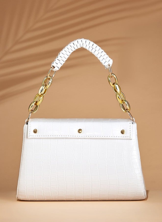 Fargo PU Women's Sling Bag Handbag For Women (White) - Image 5